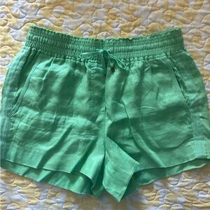Green Linen shorts